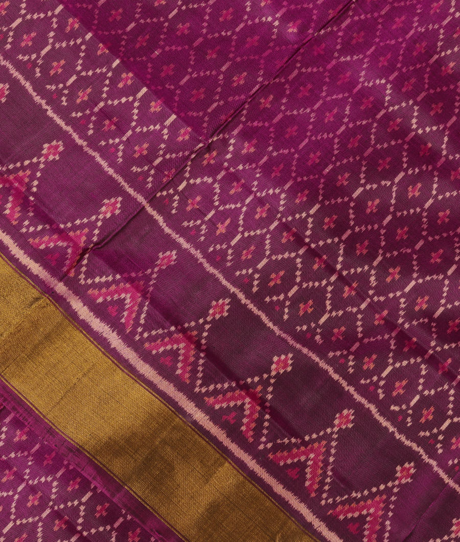 Purple Patola Silk Saree T303991-image