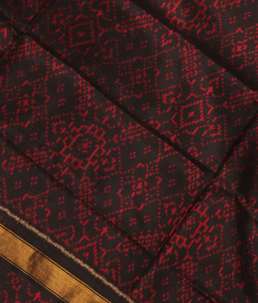 Black Patola Silk Saree T76741-image