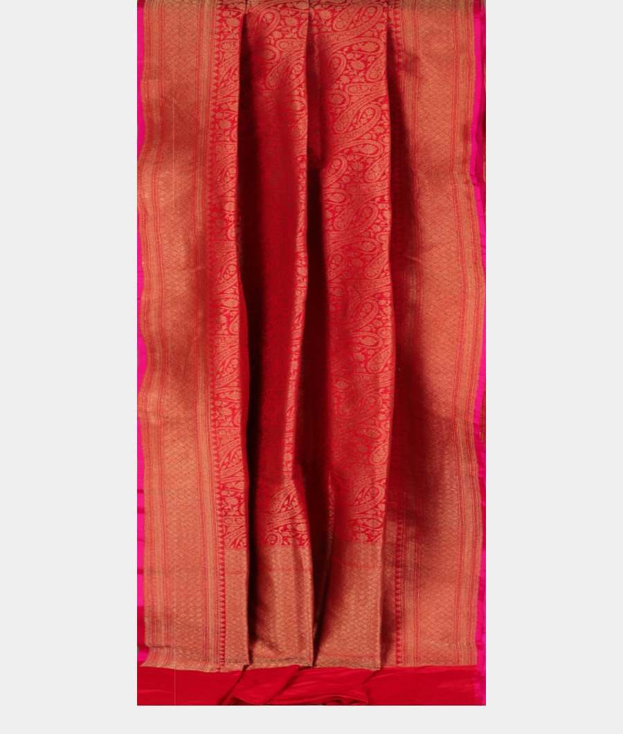 Red Banaras Silk Saree T2854852