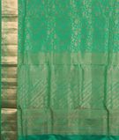 Bluish Green Soft Silk Saree T3016634