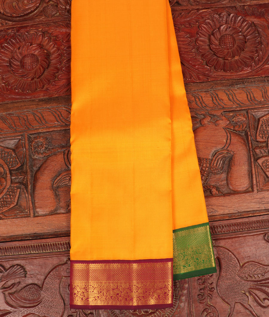 Yellow Handwoven Kanjivaram Silk Saree T301806-image