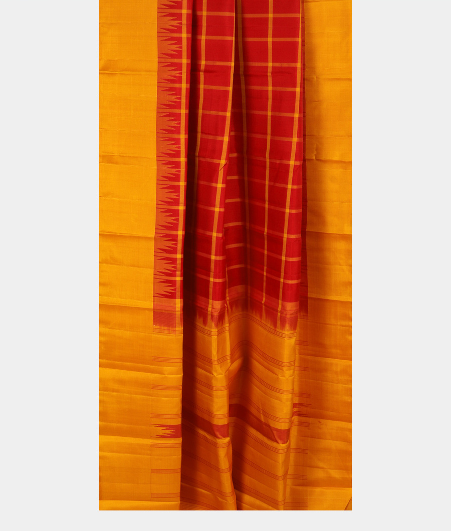 Red Handwoven Kanjivaram Silk Saree T2924362