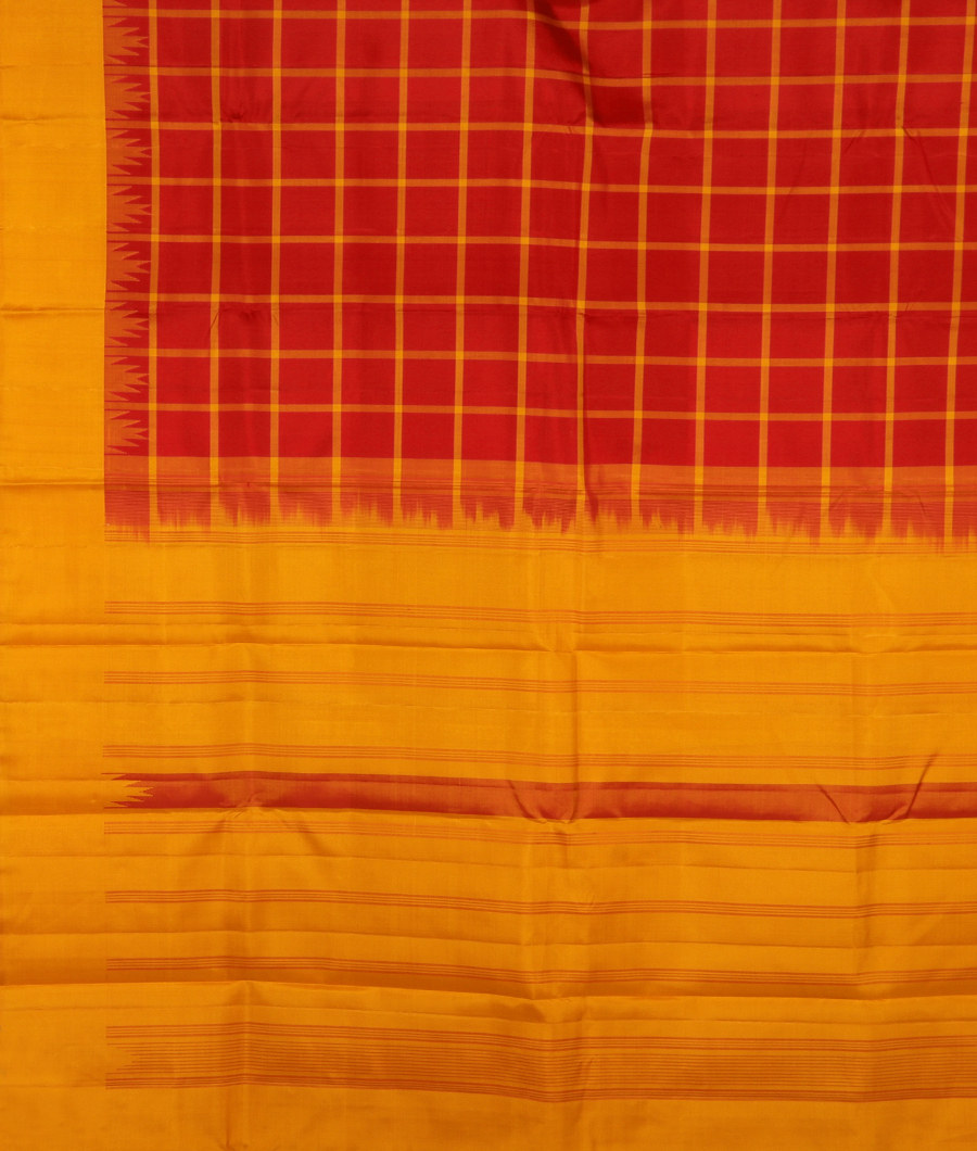Red Handwoven Kanjivaram Silk Saree T2924364
