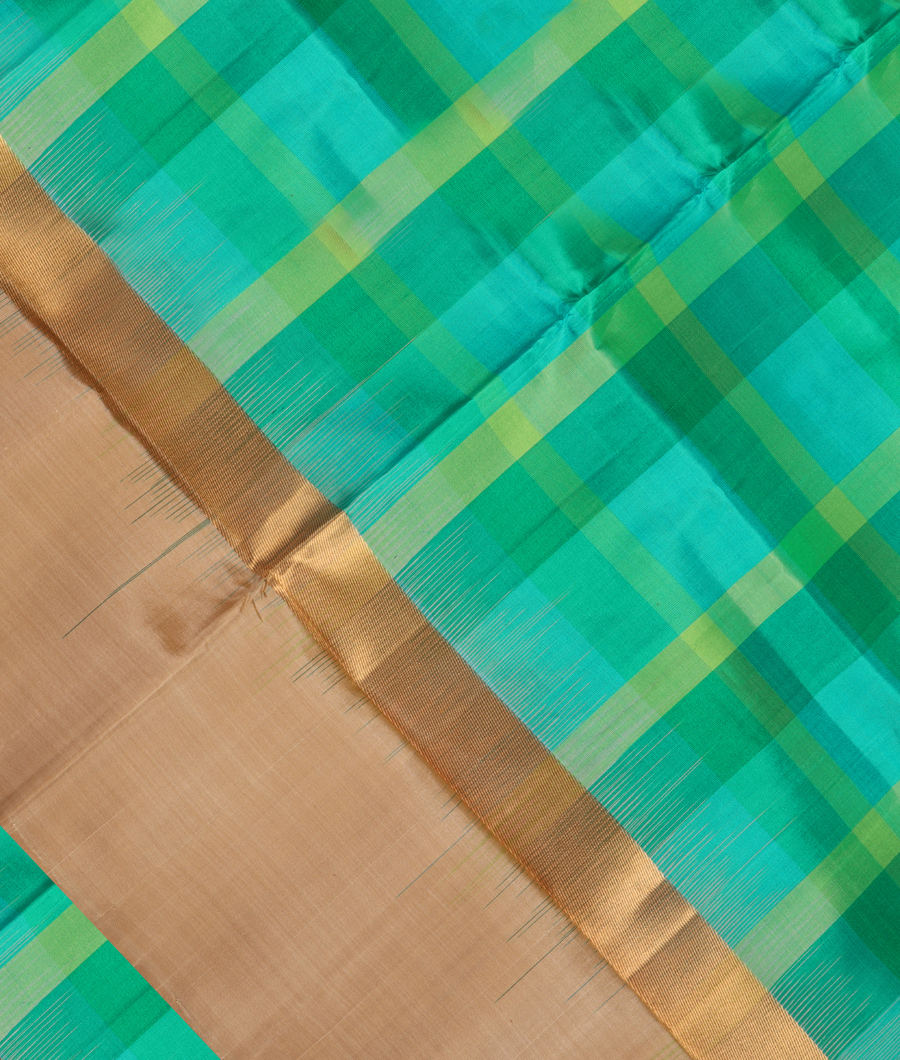 Blue and Green Soft Silk Saree T293758-image