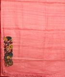 Light Pink Tussar Patch Work Saree  T3034653