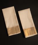 White Handwoven Kanjivaram Silk Dhoti and Vastharam T3025462