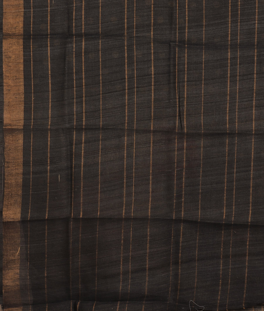 Black Tussar Printed Saree T2889913