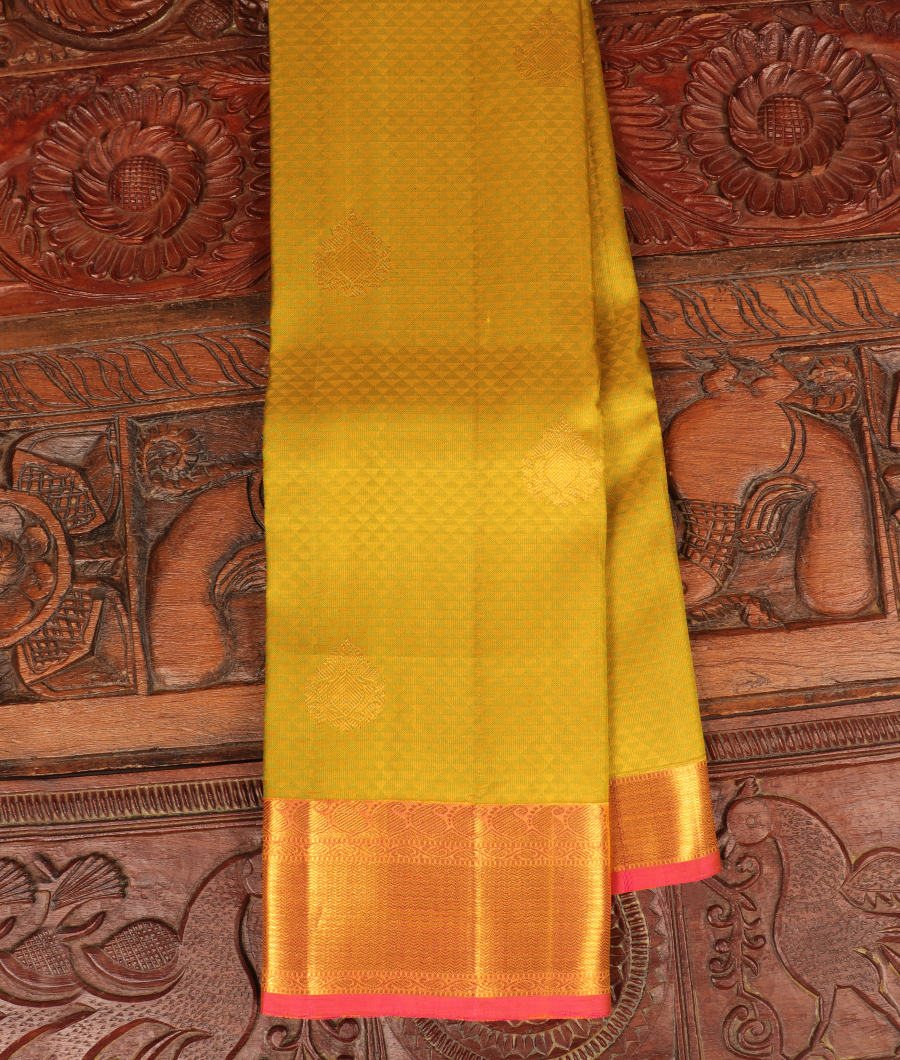 Mehndi Green Handwoven Kanjivaram Silk Saree T302244-image