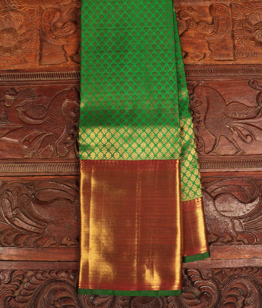 Green Handwoven Kanjivaram Silk Saree T246762-image