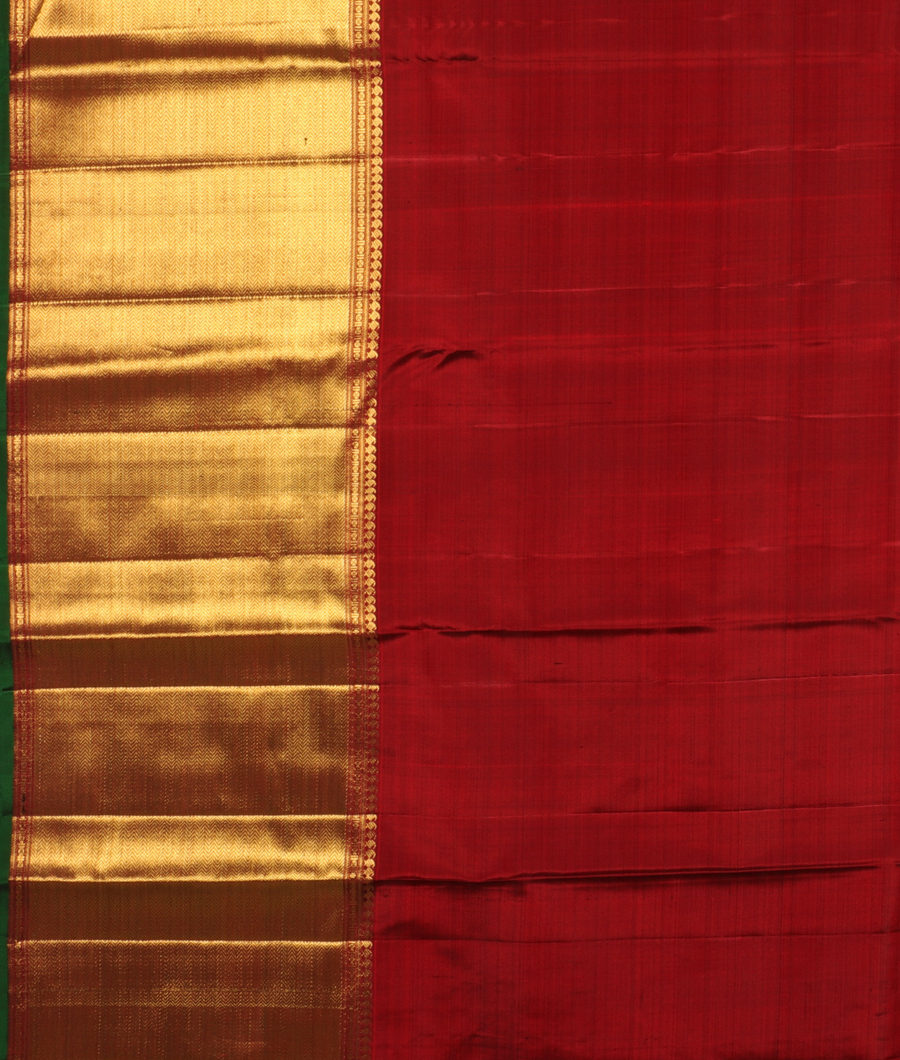 Green Handwoven Kanjivaram Silk Saree T2467623