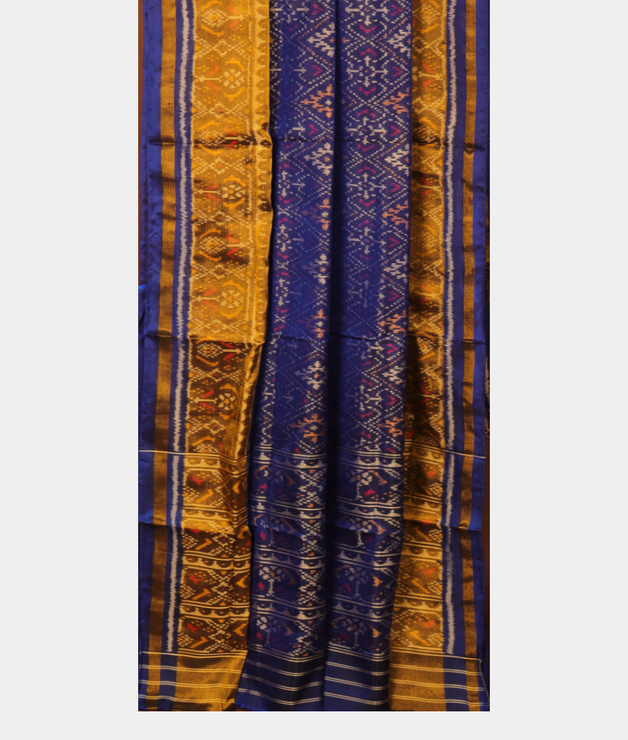 Blue Patola Silk Saree T3054592