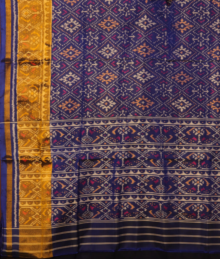 Blue Patola Silk Saree T3054594