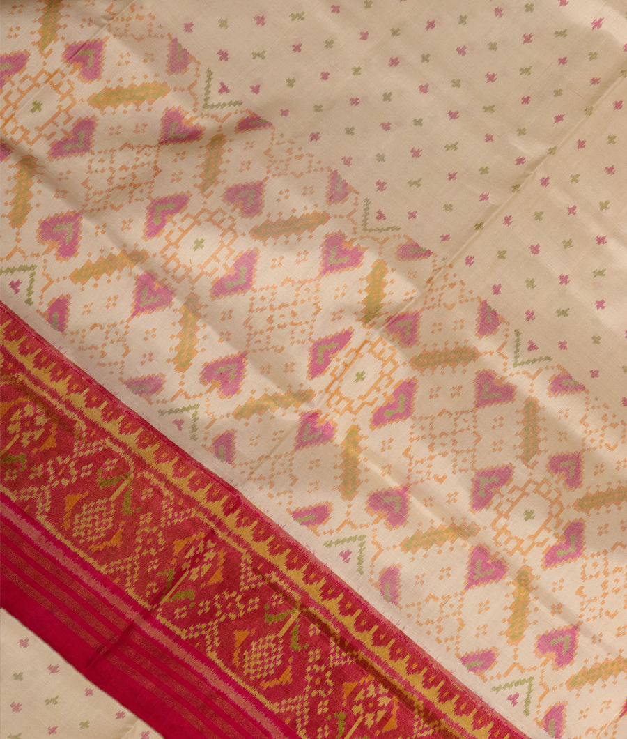Off White Patola Silk Saree T305472-image