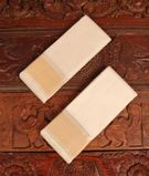 White Handwoven Kanjivaram Silk Dhoti and Vastharam T2968121