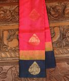 Pinkish Orange Soft Silk Saree T2292661