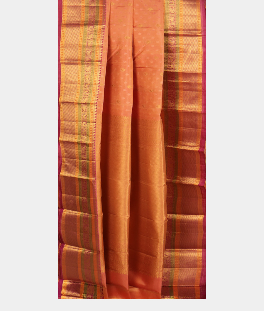 Peach Soft Silk Saree T3031452