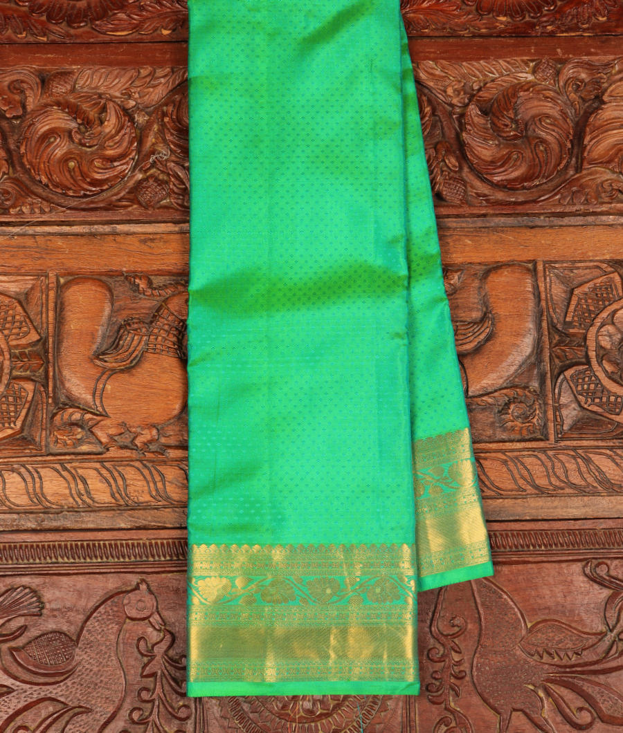 Bluish Green Soft Silk Saree T241338-image
