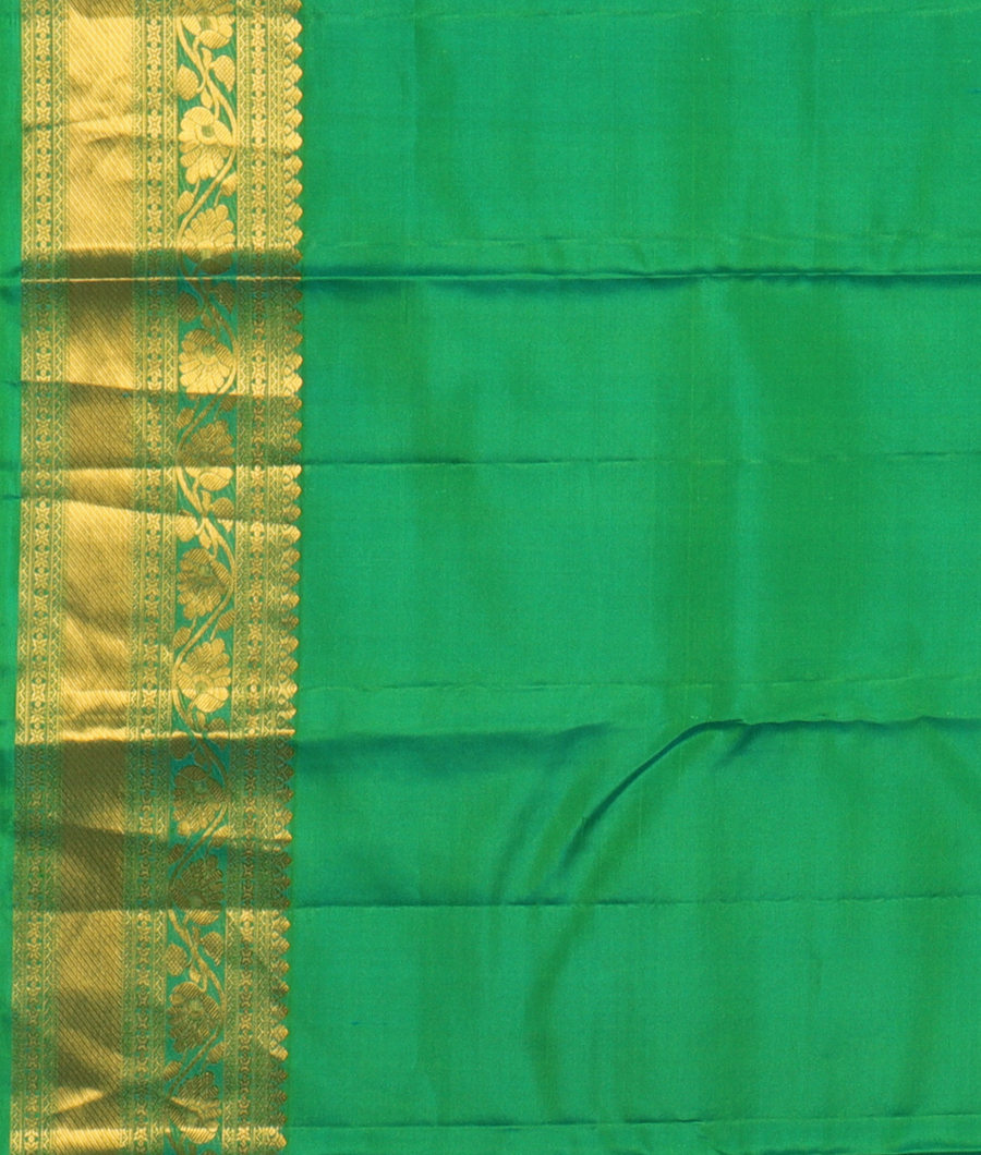 Bluish Green Soft Silk Saree T2413383