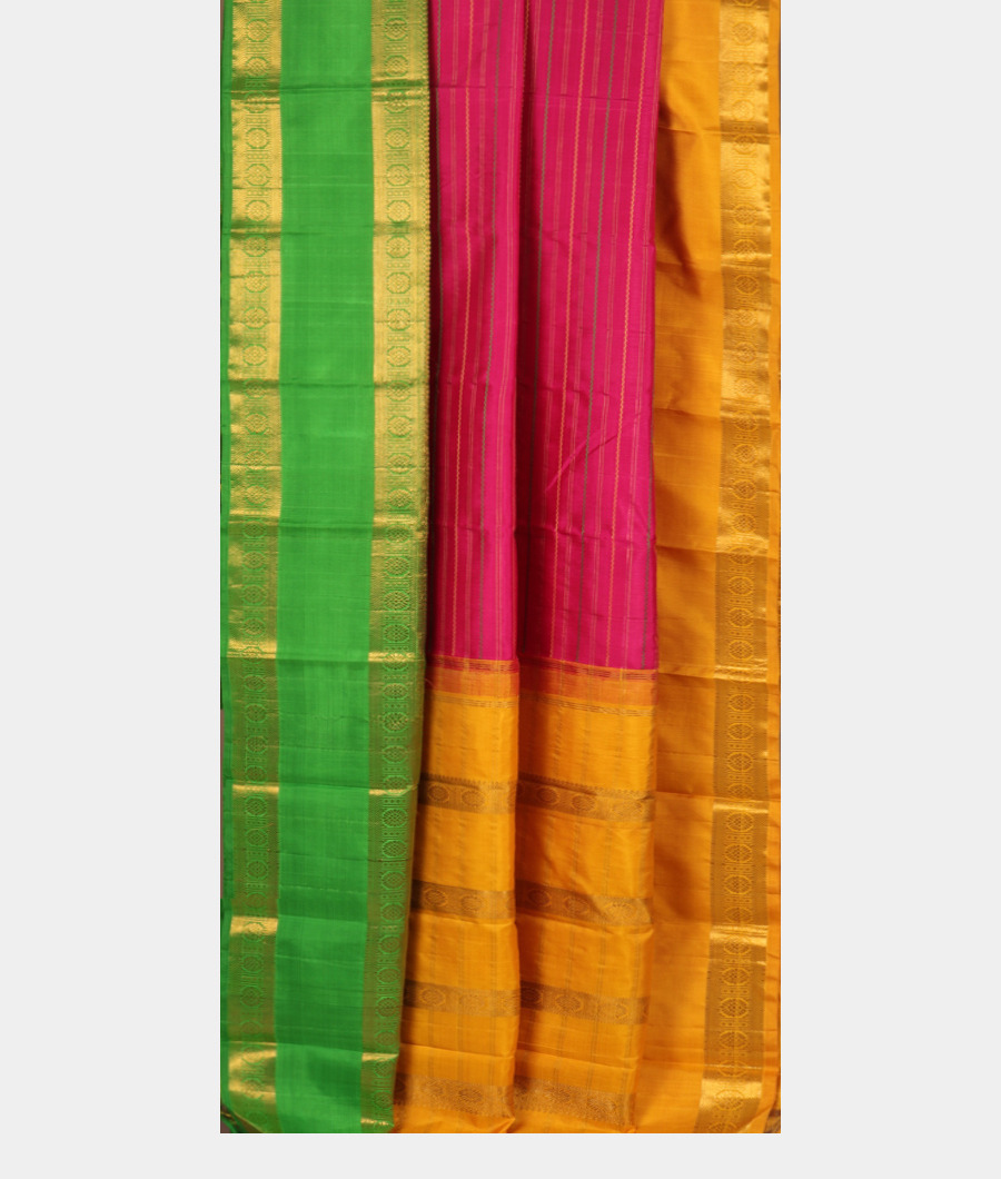 Pink Handwoven Kanjivaram Silk Saree T1833962
