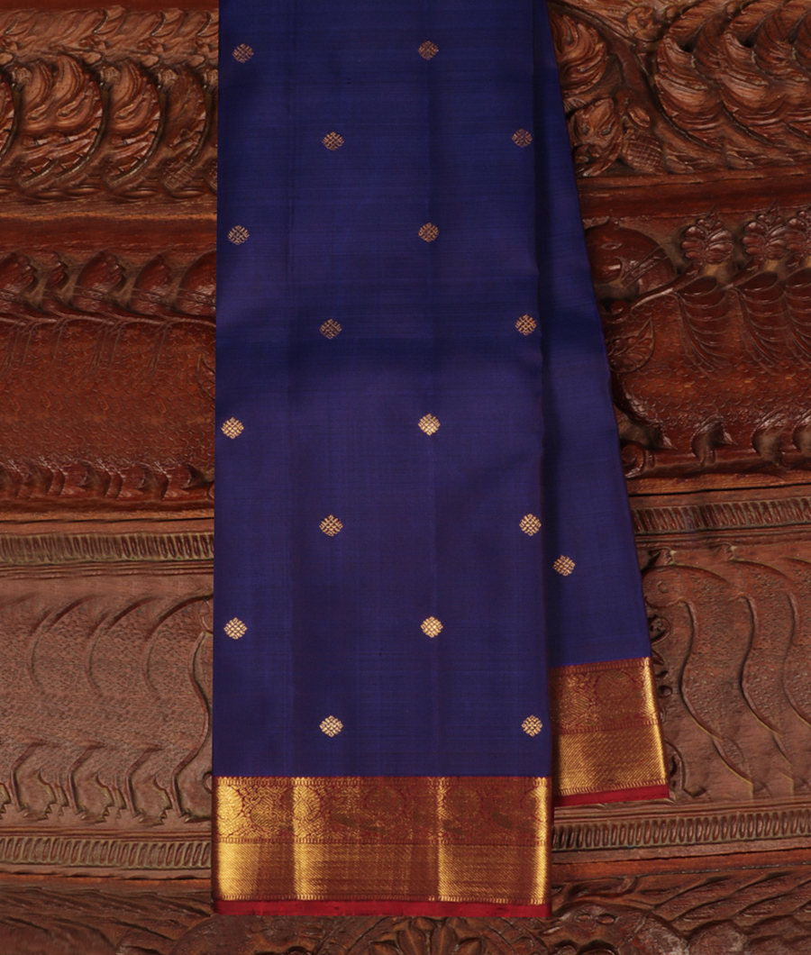 Blue Handwoven Kanjivaram Silk Saree T238598-image
