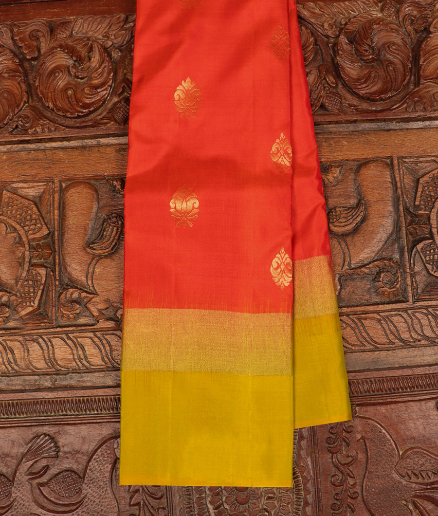 Rust Orange Soft Silk Saree T292392-image