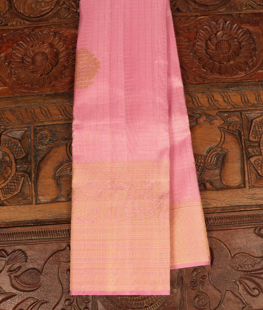 Pink Handwoven Kanjivaram Silk Saree T303025-image