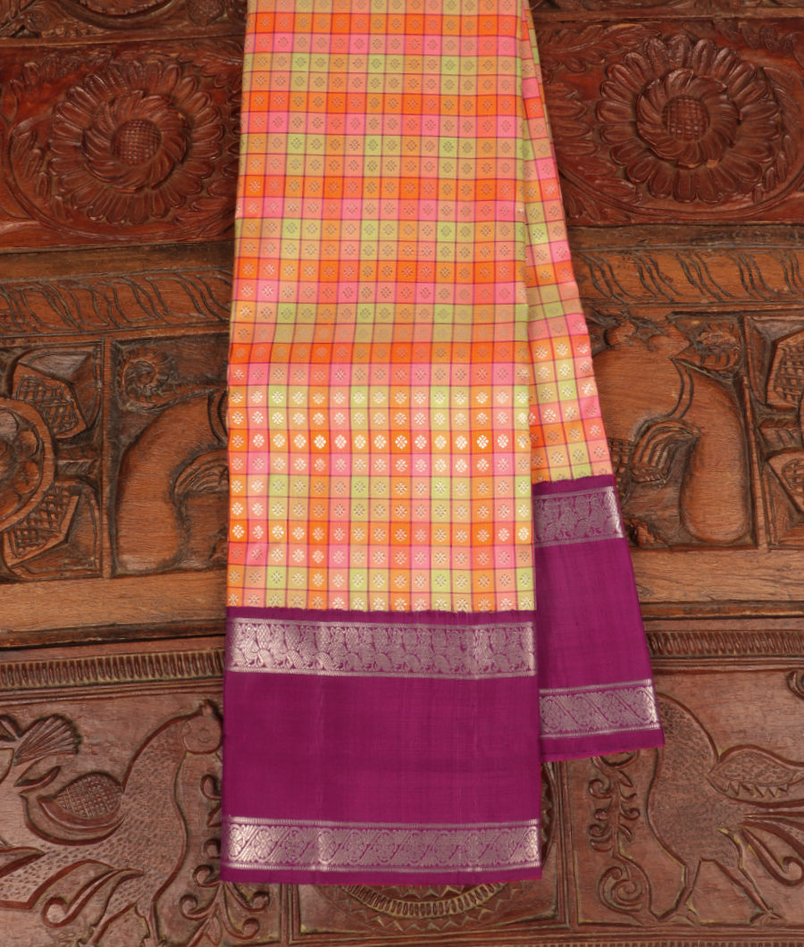 Multicolour Handwoven Kanjivaram Silk Saree T301868-image