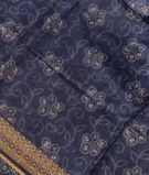 Blue Tussar Embroidery Saree T2979001
