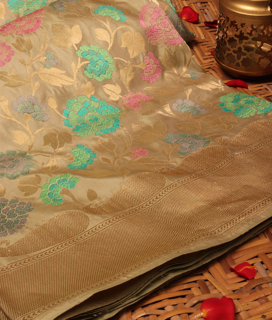 Grey Banaras Silk Saree LG5674-image