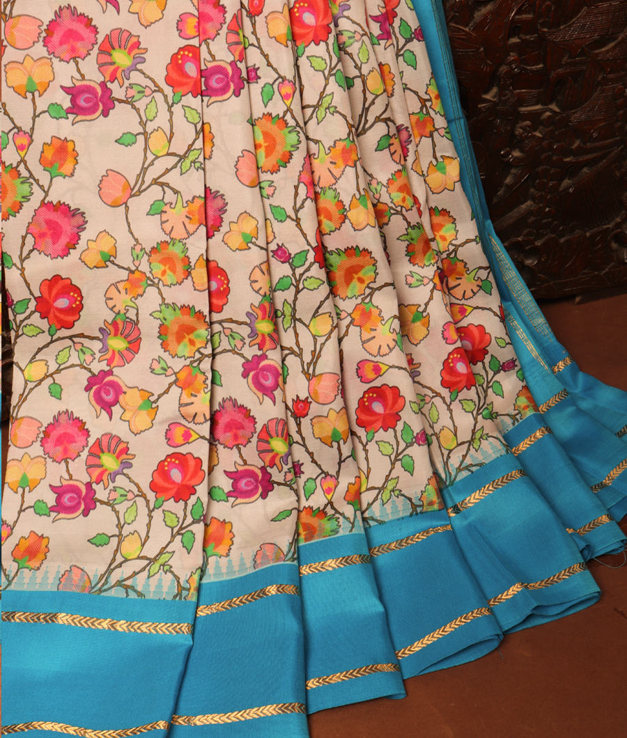 Grey Printed Soft Silk Saree T304631-image
