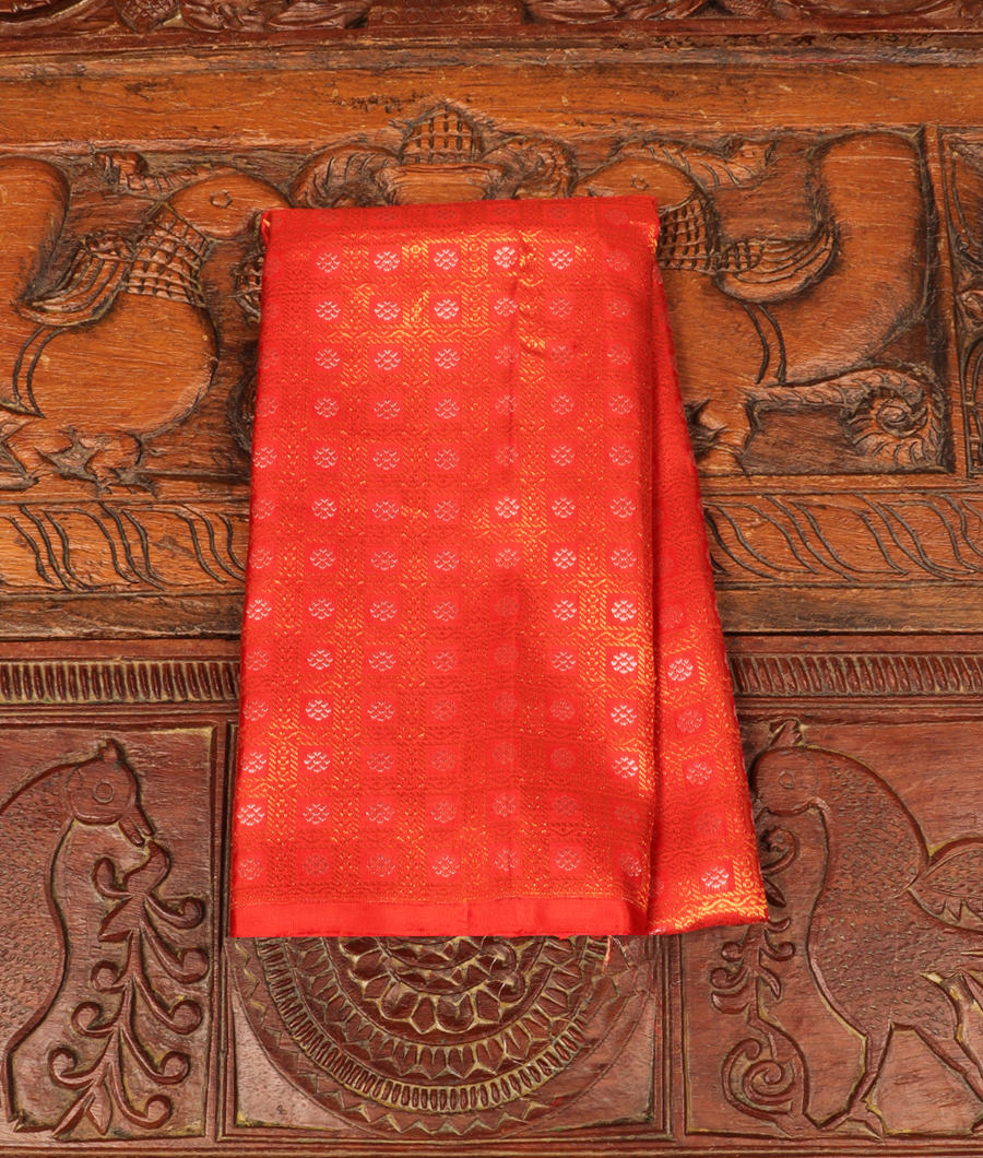Red Handwoven Kanjivaram Silk Blouse T140922-image