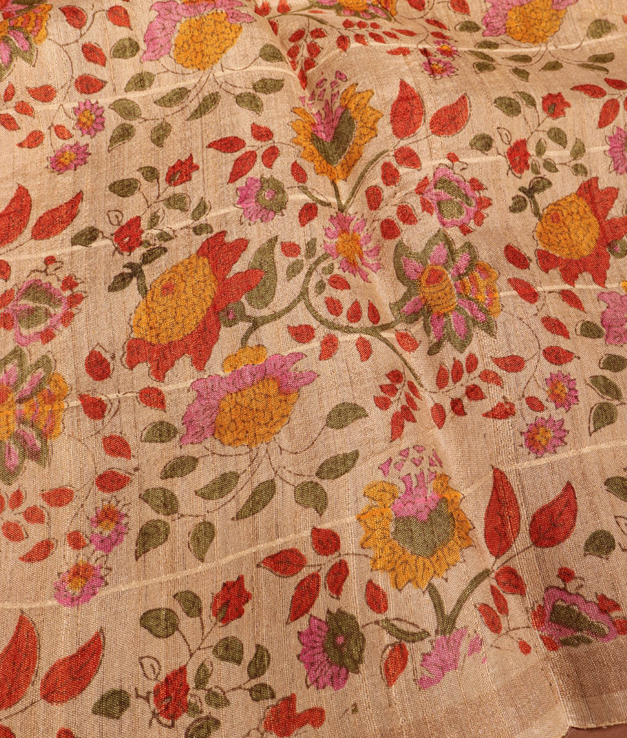 Yellow Woven Organza Saree T3039533