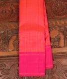 Pinkish Orange Handwoven Kanjivaram Silk Saree T3030371