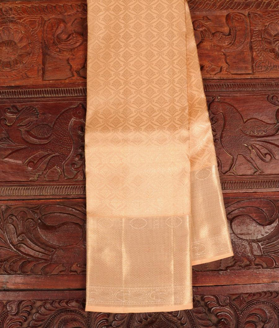 Cream Handwoven Kanjivaram Silk Saree T186653-image