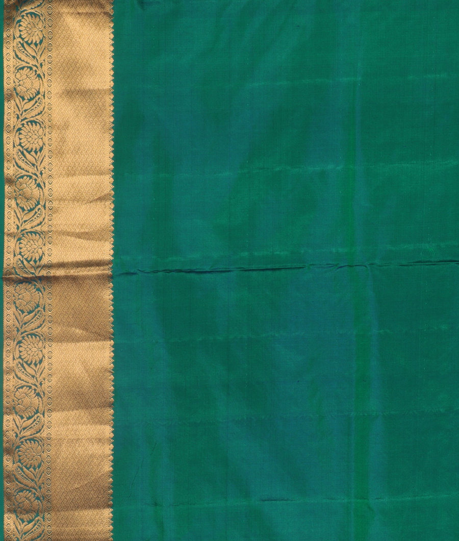 Peacock Blue Soft Silk Saree T3016683