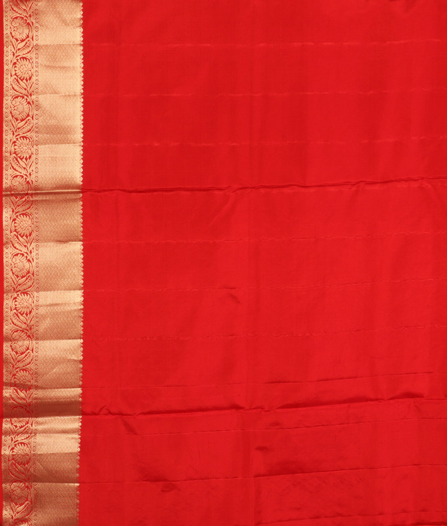 Orange Red Soft Silk Saree T3016783