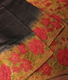 Black Tussar Embroidery Saree T2887082