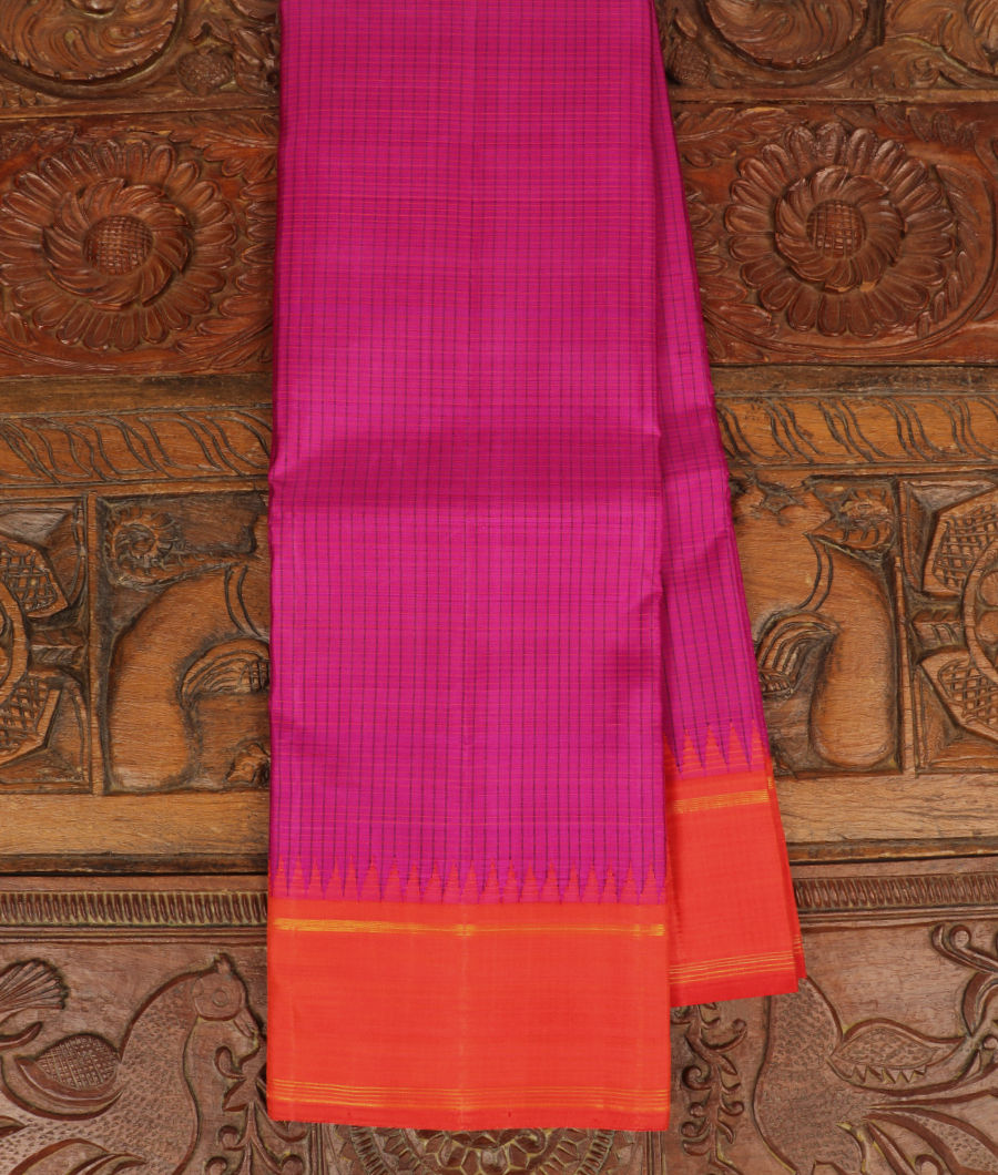 Purple Handwoven Kanjivaram Silk Saree T301089-image