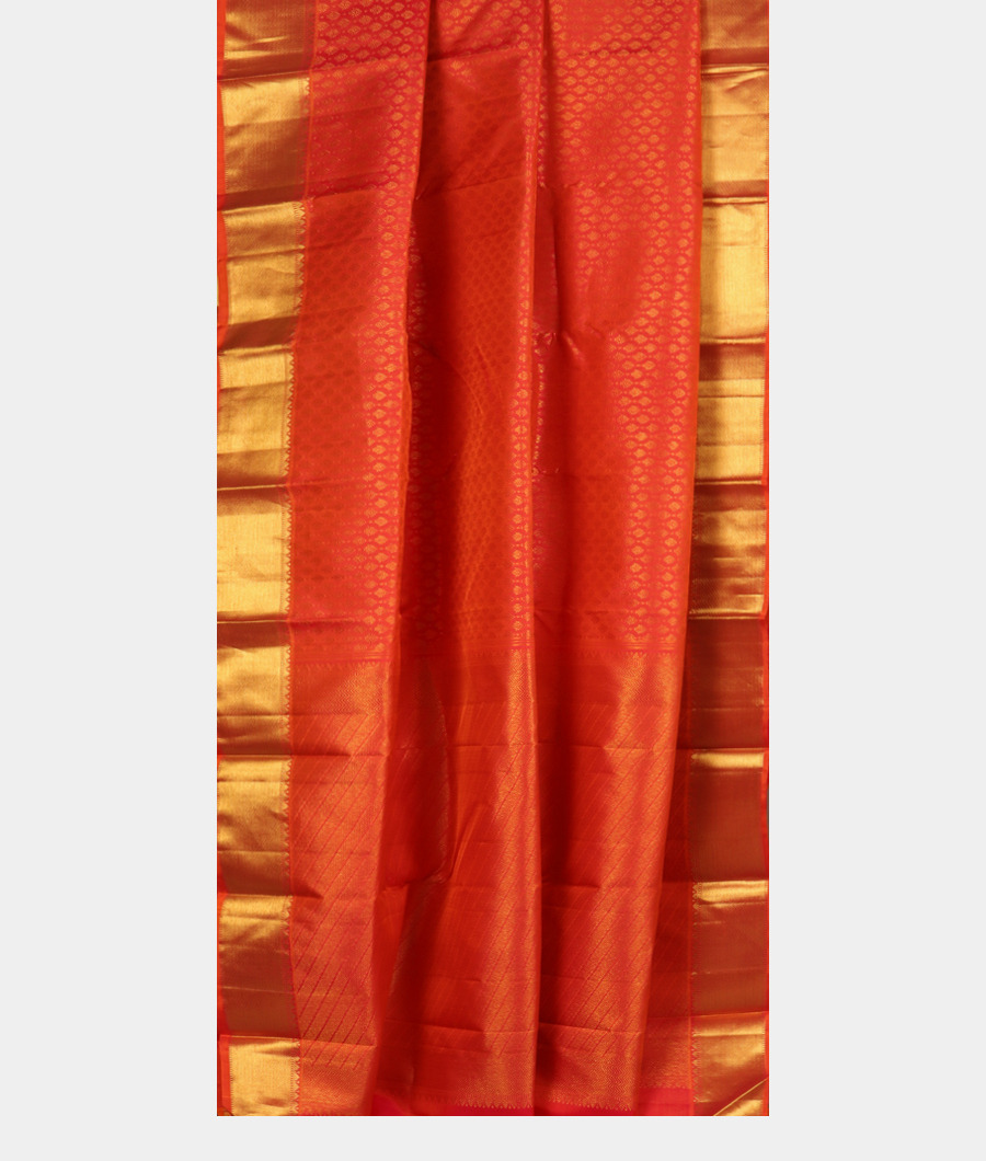 Pinkish Orange Handwoven Kanjivaram Silk Saree T2925232