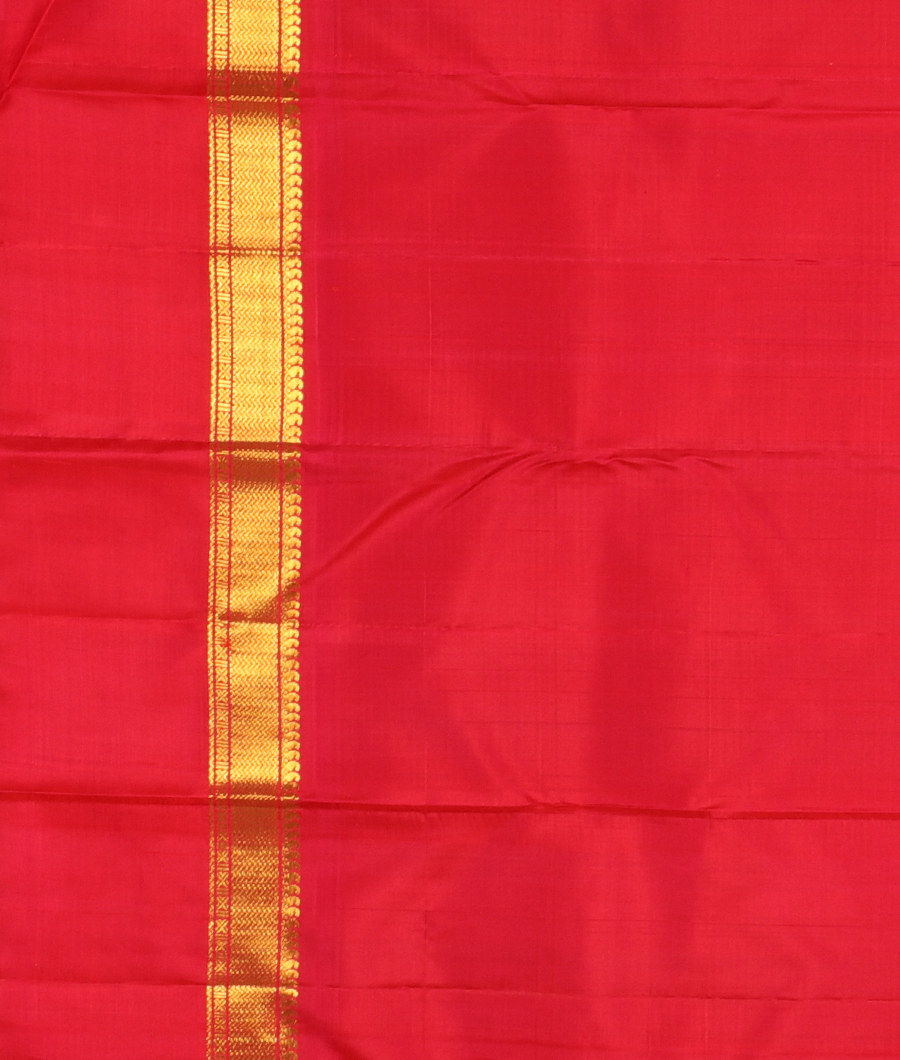 Yellow and Green Handwoven Kanjivaram Silk Saree T2885903