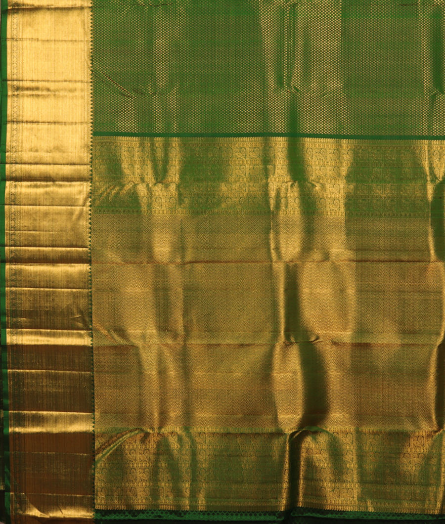 Green Handwoven Kanjivaram Silk Saree T2869134