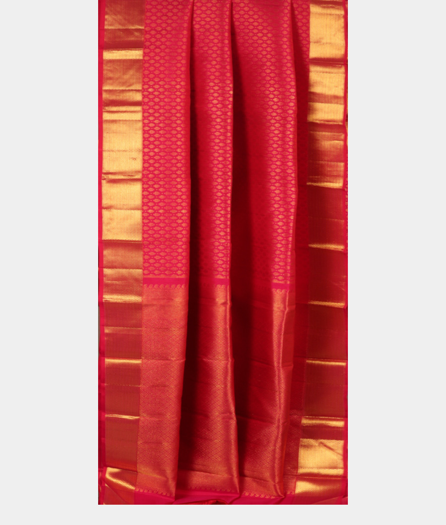 Pinkish Orange Handwoven Kanjivaram Silk Saree T2925222