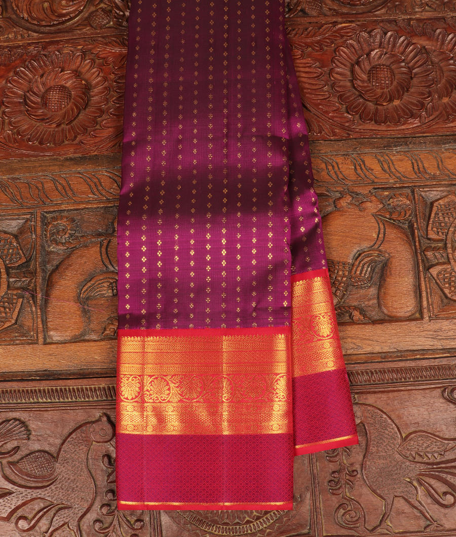 Purple Handwoven Kanjivaram Silk Saree T293626-image