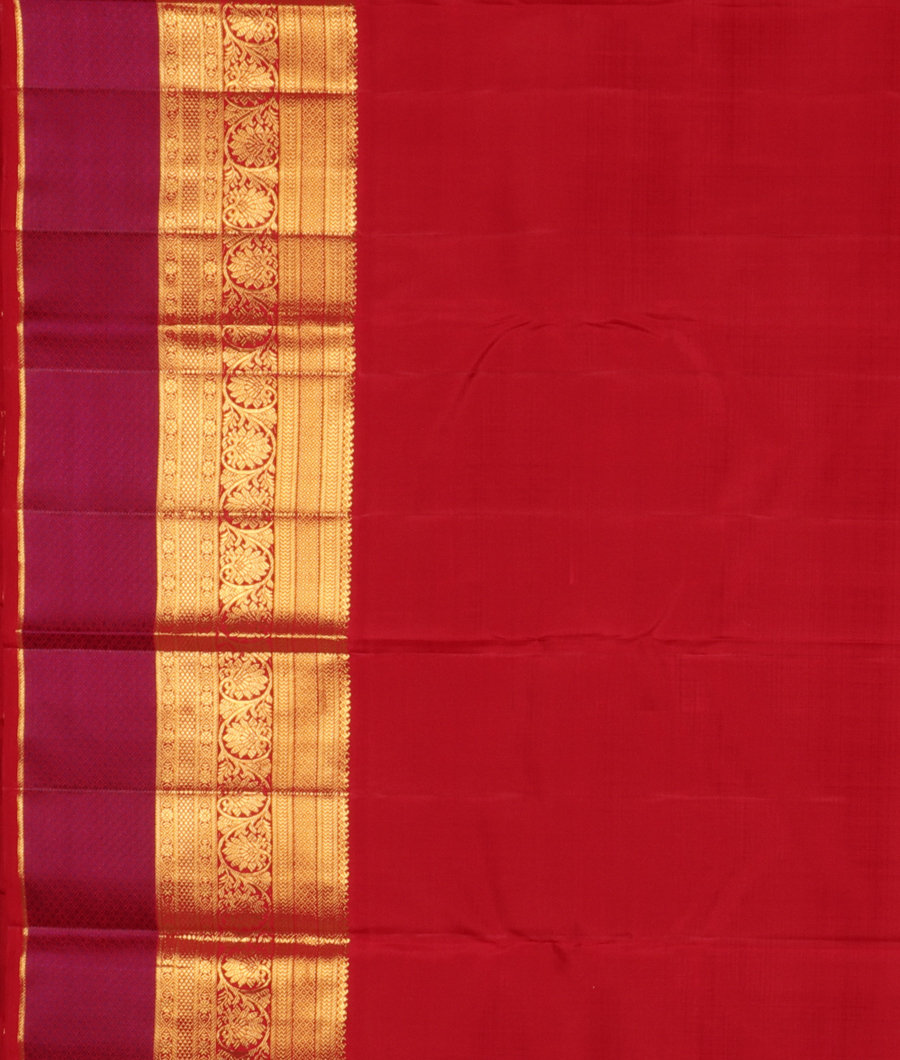 Purple Handwoven Kanjivaram Silk Saree T2936263