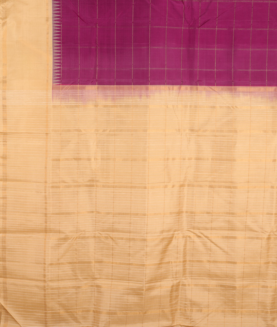 Purple Handwoven Kanjivaram Silk Saree T2959944