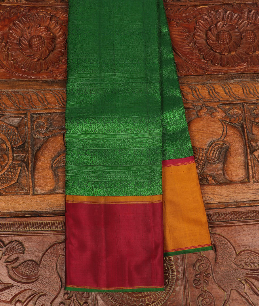 Green Handwoven Kanjivaram Silk Saree T272323-image