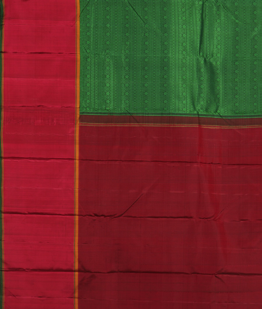 Green Handwoven Kanjivaram Silk Saree T2723234