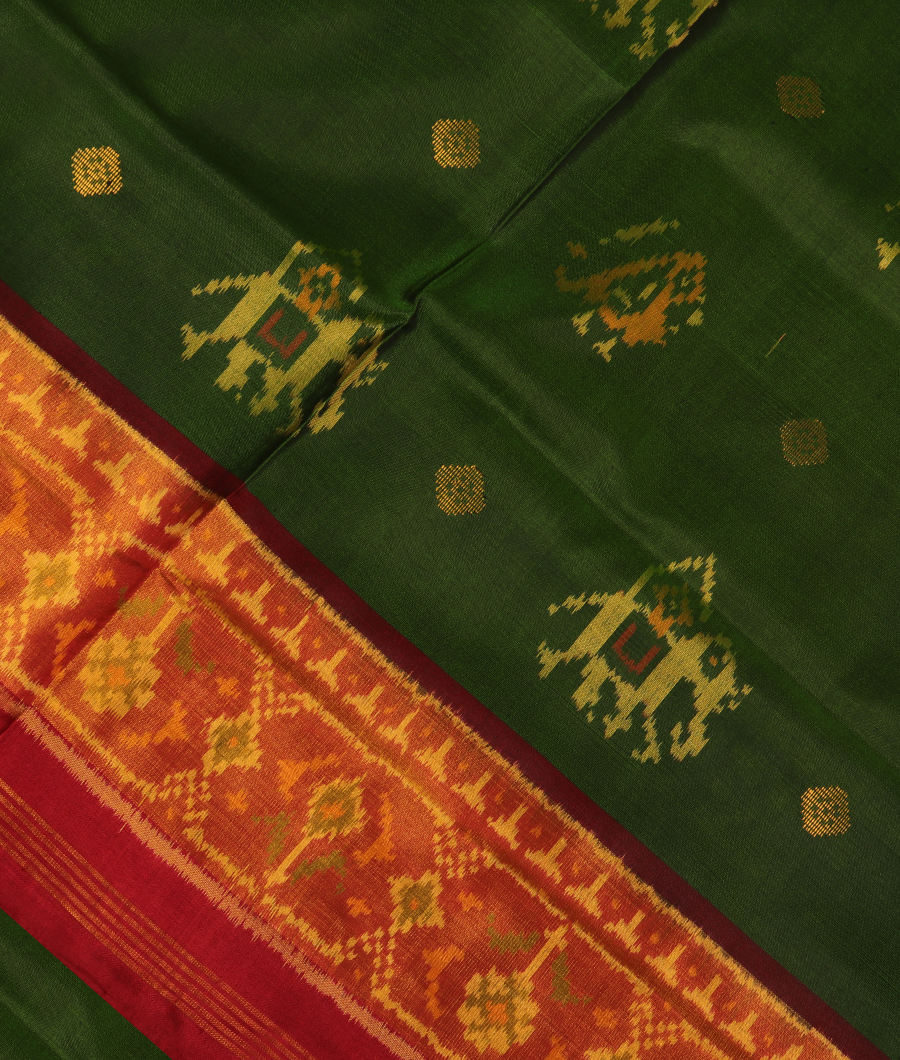 Green Patola Silk Saree T305471-image