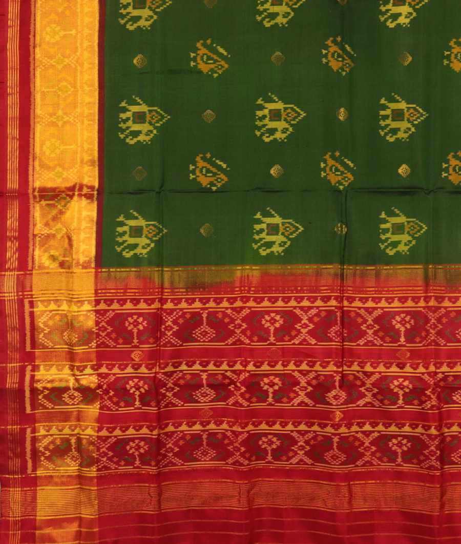 Green Patola Silk Saree T3054714