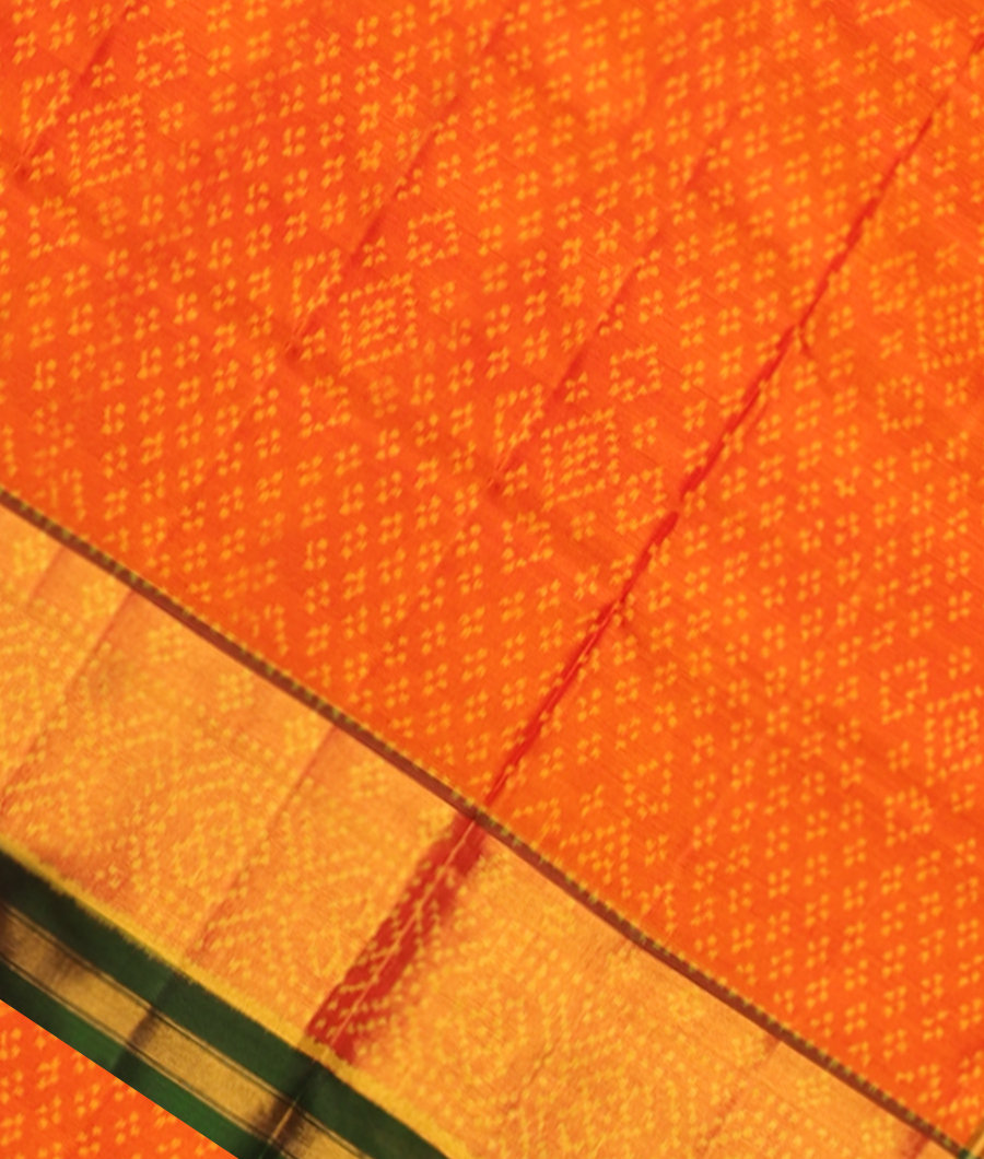Orange Patola Silk Saree T306864-image